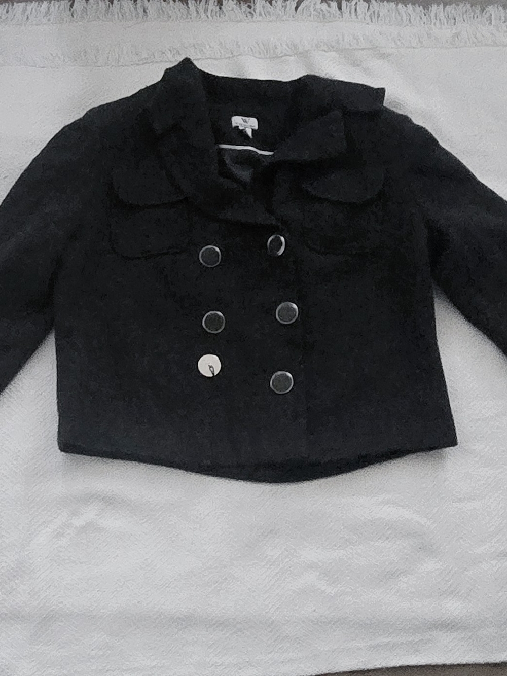 Black Double-Breasted Pea Coat